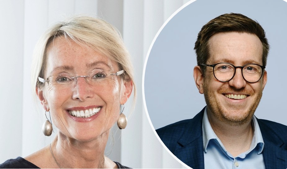 Collage aus Portraitfotos von Monika Landgraf und Sebastian Grote.