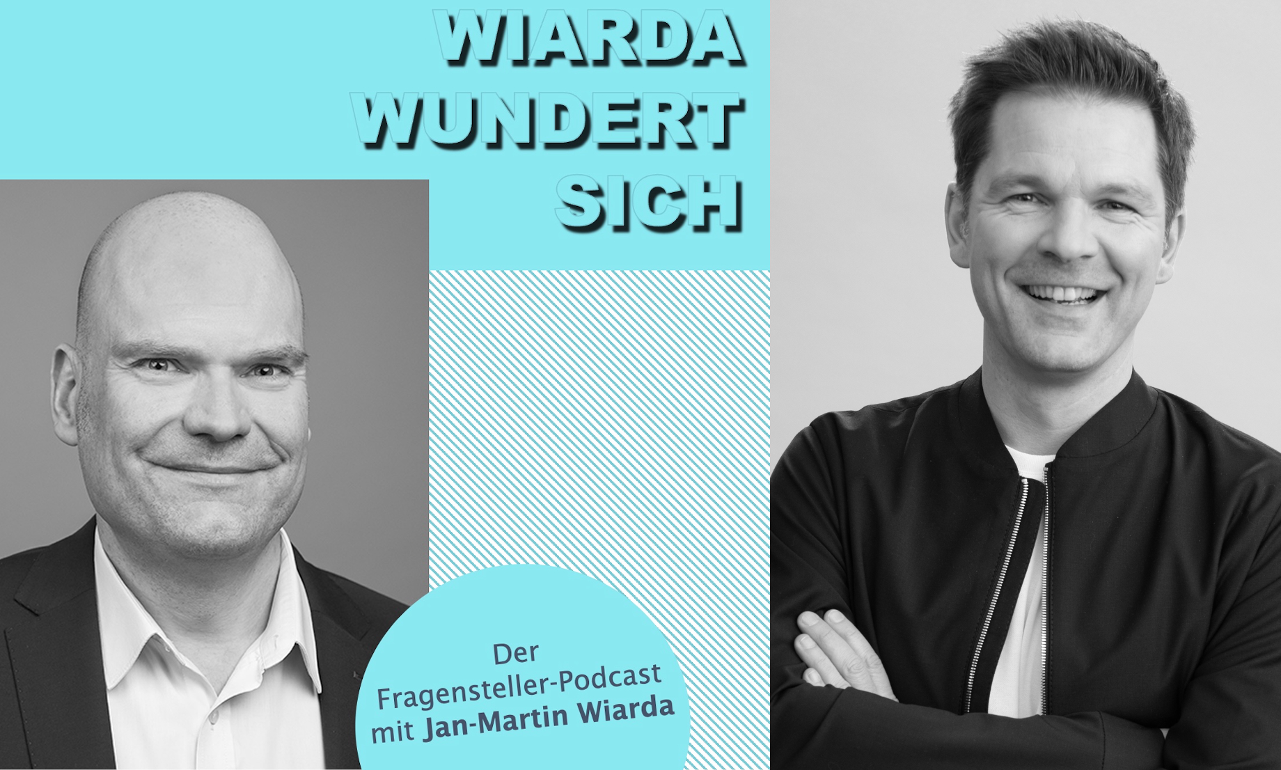 Collage aus Cover des Podcasts "Wiarda wundert sich" und Portraitfoto des Gastes Steffen Krach.. 