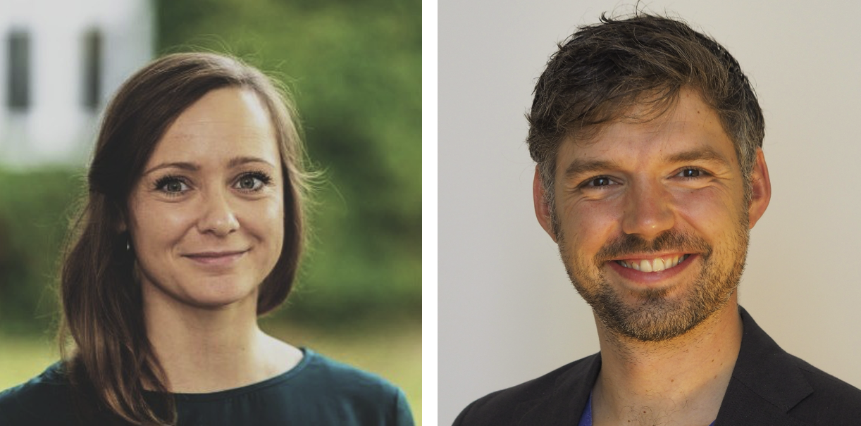 Collage aus Portraitfotos von Christina Wolff und Johannes Freudenreich.