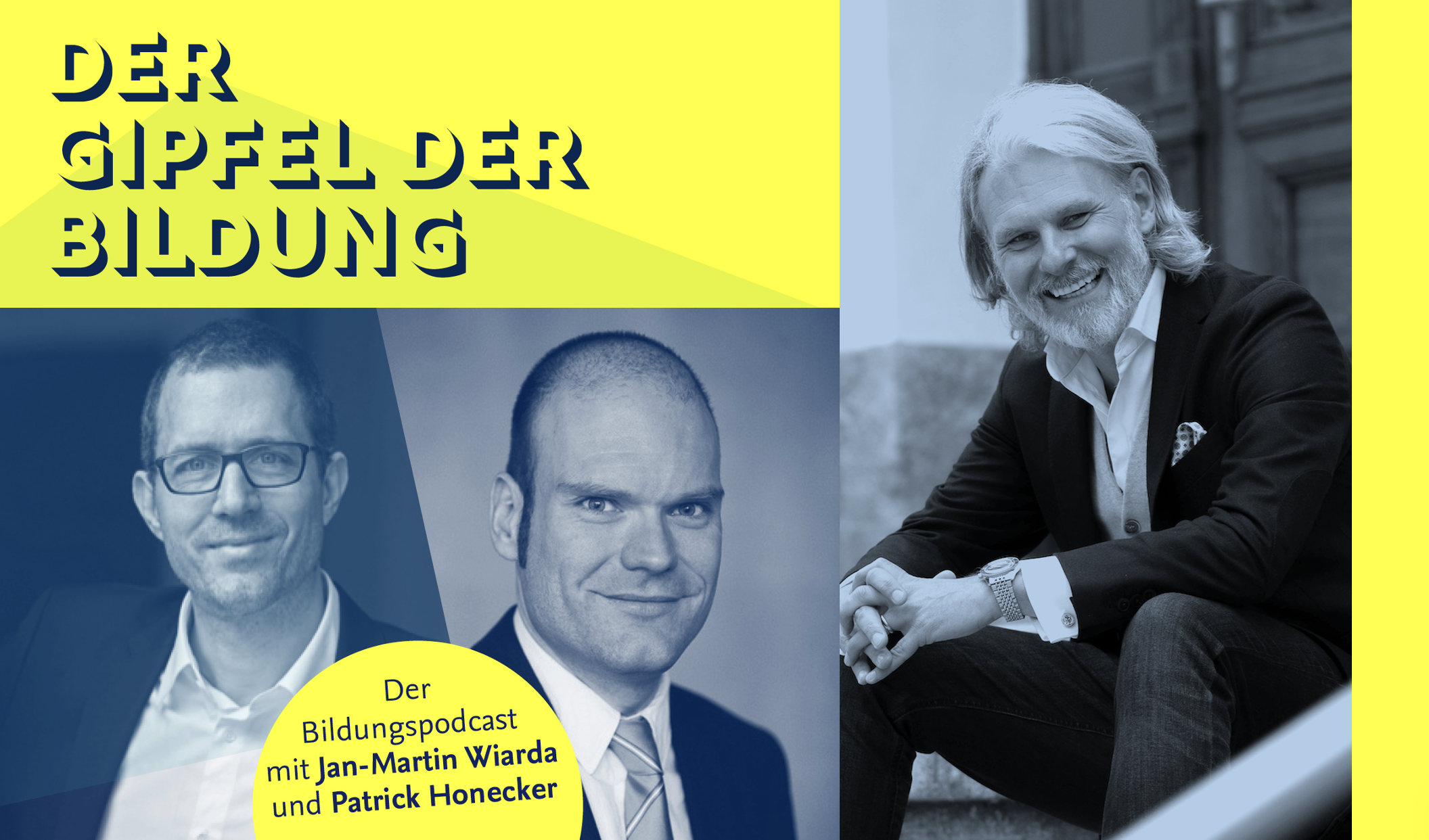 Collage aus Cover des Podcasts "Gipfel der Bildung" und Portraitfoto des Gastes Helmut Jungwirth.
