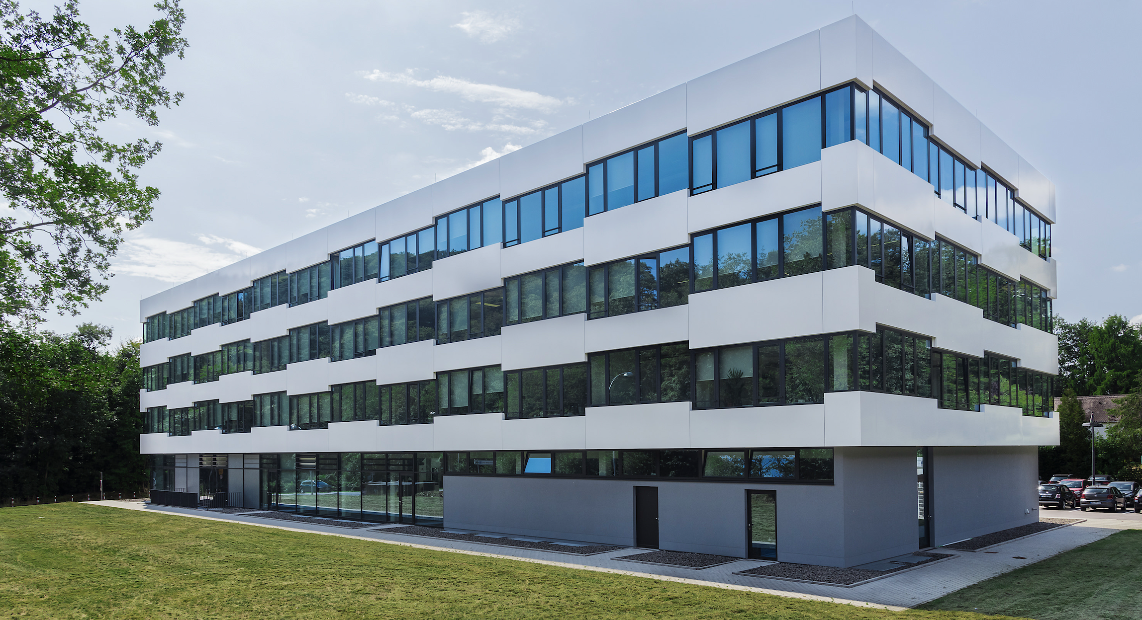Das CISPA (Helmholtz-Zentrum für Informationssicherheit) in Saarbrücken auf dem Campus der Universität des Saarlandes.