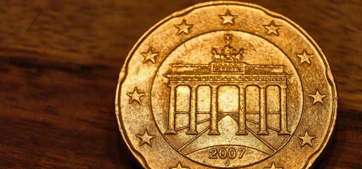 Rueckseite einer 20 Cent Muenze