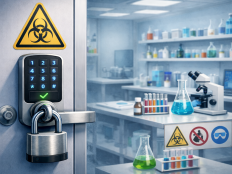 Labor mit Vorhängeschloss