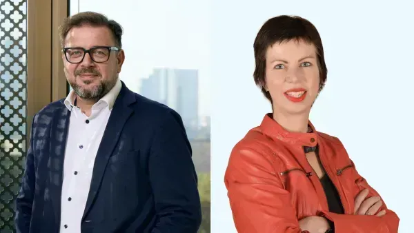 Collage aus Portraitfotos von Kai Maaz und Martina Diedrich.