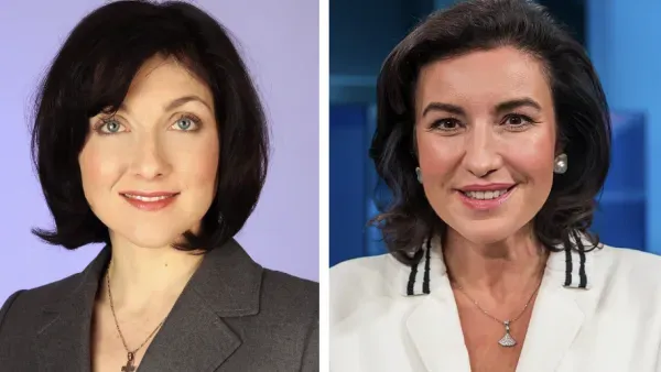 Kollage aus Portraitfotos von Katherina Reiche und Dorothee Baer.