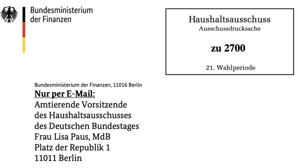 Screenshot Anschreiben Haushaltsausschuss
